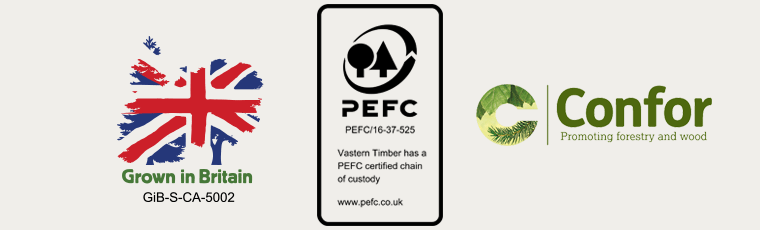 Grown in Britain, PEFC - Promoting Sustainable Forest Management, Confor - Promoting forestry and wood
