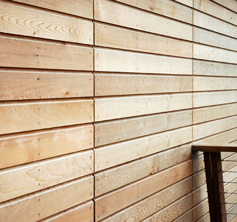 Canadian western red cedar cladding