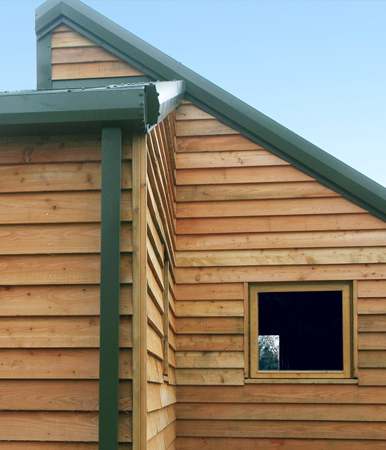 Douglas Fir Feather Edge Building With White Windows Douglas Fir Feather Edge Building With White Windows