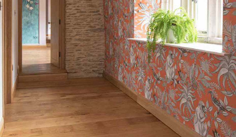 Solid English oak flooring