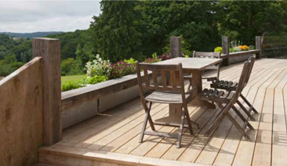 British larch decking