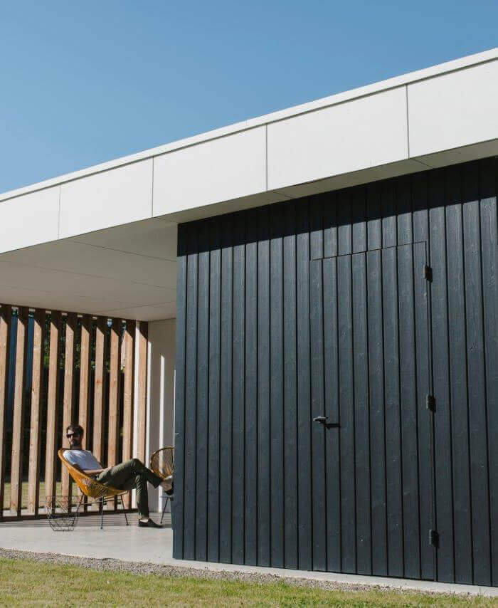 Black Coated Thermowood Cladding